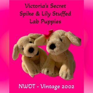 NWOT - Limited Edition Victoria’s Secret Stuffed Lab Puppies Y2K Circa 2002